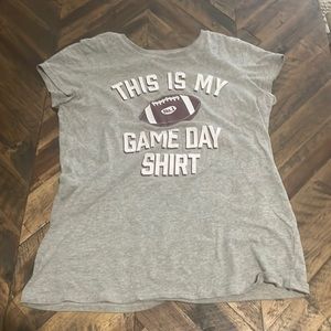 Game day tank top girls, medium gray tank top